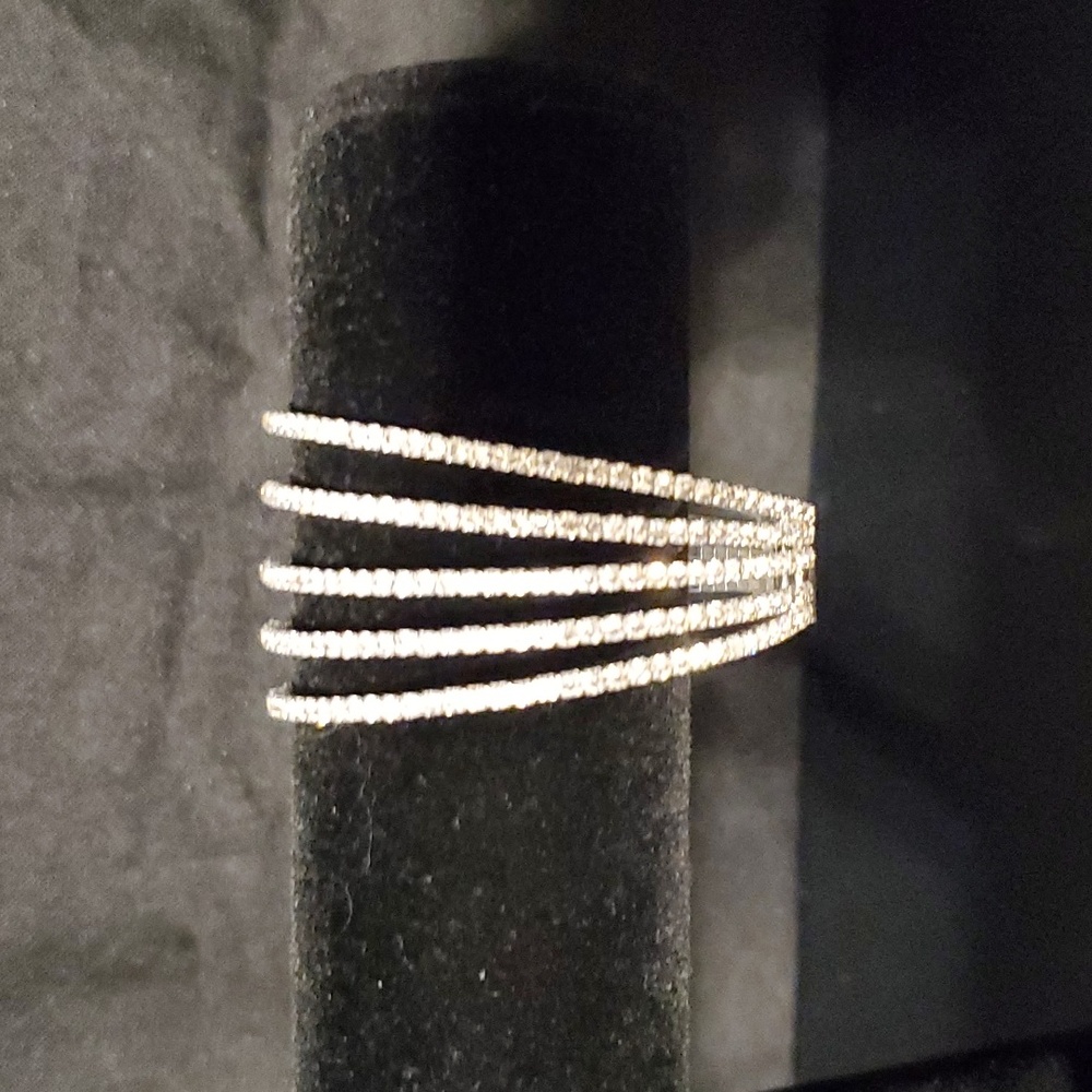 Bangle Rhinestone Bracelet: Bridal Formal Special Occasion Competi…